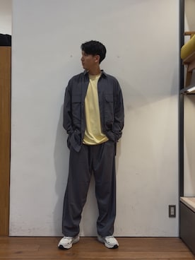 「EKAL（エカル）のアイテム」を使った、かわむらさん（メンズ・183cm）の夏コーディネート