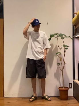 「BURLAP OUTFITTER（バーラップアウトフィッター）のアイテム」を使った、かわむらさん（メンズ・183cm）の夏コーディネート