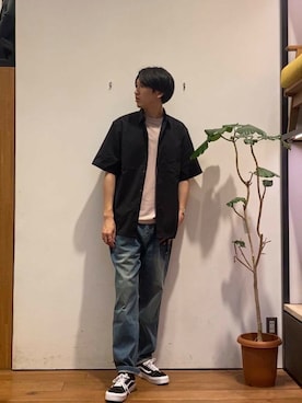 「アイテム（シャツ/ブラウス）」を使った、かわむらさん（メンズ・183cm）の夏コーディネート