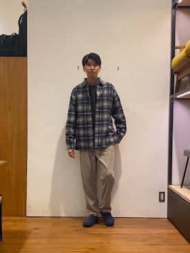 「季節の変わり目羽織コーデ」｜かわむらさん（メンズ・183cm）の秋コーディネート