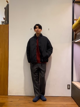 「アイテム（サンダル）」を使った、かわむらさん（メンズ・183cm）の冬コーディネート