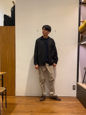 「秋のシャツ着こなし術」｜かわむらさん（メンズ・183cm）の秋コーディネート