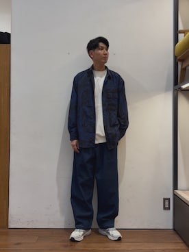 「EKAL（エカル）のアイテム」を使った、かわむらさん（メンズ・183cm）の夏コーディネート