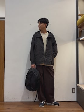 「アイテム（バックパック/リュック）」を使った、かわむらさん（メンズ・183cm）の夏コーディネート