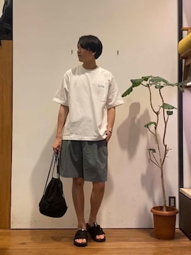 「機能性素材」｜かわむらさん（メンズ・183cm）の夏コーディネート