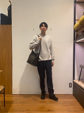 「秋のシャツ着こなし術」｜かわむらさん（メンズ・183cm）の秋コーディネート