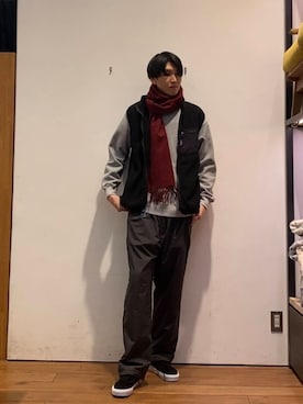 「アイテム（その他トップス）」を使った、かわむらさん（メンズ・183cm）の冬コーディネート