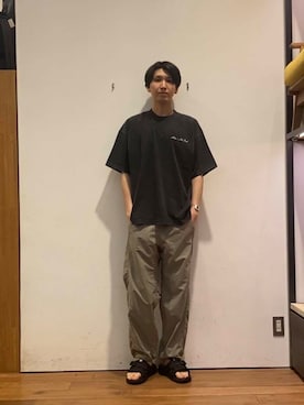 「BURLAP OUTFITTER（バーラップアウトフィッター）のアイテム」を使った、かわむらさん（メンズ・183cm）の春コーディネート
