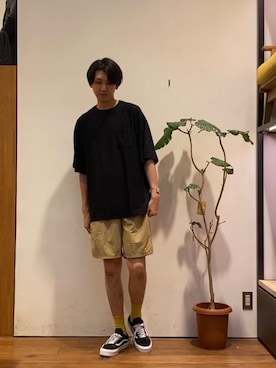 「NIKE（ナイキ）のアイテム（その他パンツ）」を使った、かわむらさん（メンズ・183cm）の夏コーディネート