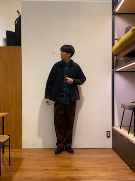 「アイテム（テーラードジャケット）」を使った、かわむらさん（メンズ・183cm）の秋コーディネート