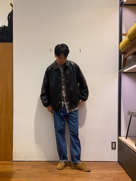「PENDLETON（ペンドルトン）のアイテム」を使った、かわむらさん（メンズ・183cm）の秋コーディネート