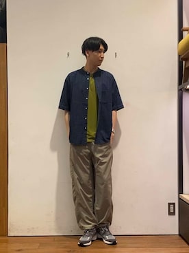 「BURLAP OUTFITTER（バーラップアウトフィッター）のアイテム」を使った、かわむらさん（メンズ・183cm）の春コーディネート