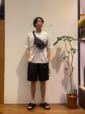 「帰省コーデ」｜かわむらさん（メンズ・183cm）の夏コーディネート