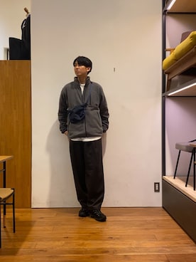 「アイテム（テーラードジャケット）」を使った、かわむらさん（メンズ・183cm）の秋コーディネート