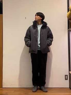 「冬の差し色コーデ」｜かわむらさん（メンズ・183cm）の冬コーディネート