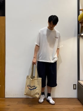 「adidas（アディダス）のadidas　SAMBA OG（スニーカー、ホワイト系）」を使った、かわむらさん（メンズ・183cm）の春コーディネート