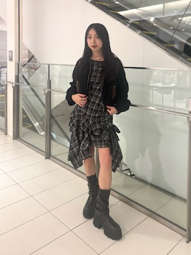 西村涼楓さん（レディース・151cm）の秋コーディネート