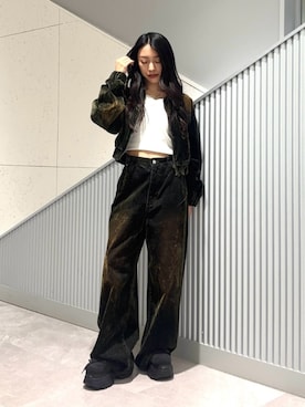 西村涼楓さん(レディース・151cm)の夏コーディネート