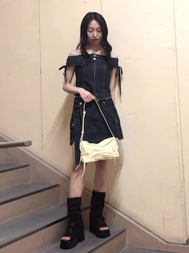 西村涼楓さん（レディース・151cm）の春コーディネート