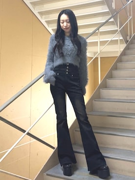 西村涼楓さん(レディース・151cm)の冬コーディネート