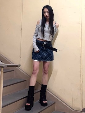西村涼楓さん(レディース・151cm)の春コーディネート