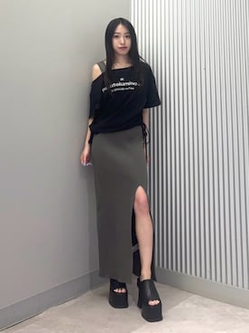西村涼楓さん(レディース・151cm)の夏コーディネート
