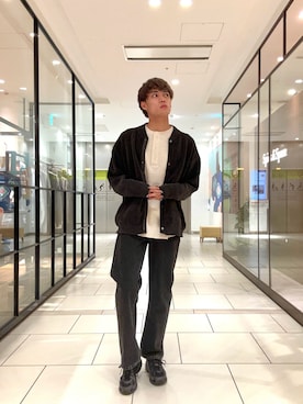 「ニットカーディガン」｜tmy928さん（メンズ・184cm・20代）の秋コーディネート
