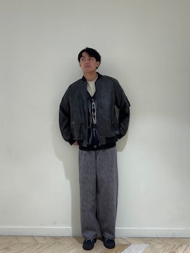 「アイテム（MA-1）」を使った、tmy928さん（メンズ・184cm）の秋コーディネート