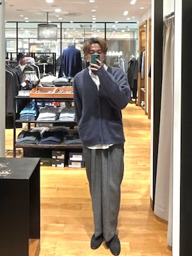 「アイテム（カーディガン/ボレロ）」を使った、tmy928さん（メンズ・184cm）の冬コーディネート