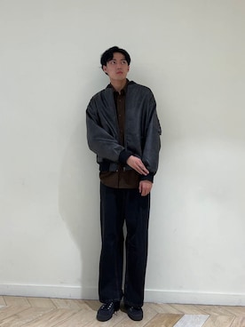 「アイテム（MA-1）」を使った、tmy928さん（メンズ・184cm）の秋コーディネート