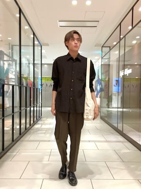 「URBAN RESEARCH（アーバンリサーチ）のnew basic　ALBATROSS WOOL SHIRTS（シャツ/ブラウス）」を使った、tmy928さん（メンズ・184cm）の秋コーディネート