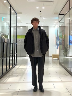「アーバンリサーチ」｜「アイテム（その他アウター）」を使った、tmy928さん（メンズ・184cm）の冬コーディネート