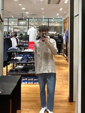 「リネンシャツ」｜tmy928さん（メンズ・184cm）の夏コーディネート