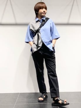 「COMME CA MEN（コムサメン）のアイテム」を使った、COMME CA MEN OFFICIALさん（レディース・153cm）の夏コーディネート