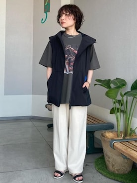 「COMME CA MEN（コムサメン）のアイテム」を使った、COMME CA MEN OFFICIALさん（レディース・154cm）の夏コーディネート