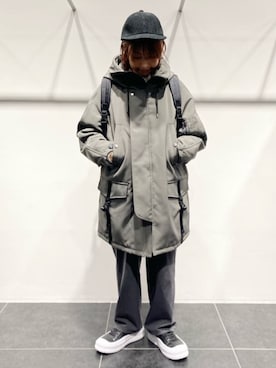 「COMME CA MEN（コムサメン）のナイロンビスコース2WAYストレッチ インタックスラックス（スラックス、グレー系）」を使った、COMME CA MEN OFFICIALさん（メンズ・181cm）の春コーディネート