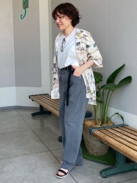 「COMME CA MEN（コムサメン）のアイテム」を使った、COMME CA MEN OFFICIALさん（レディース・154cm）の夏コーディネート