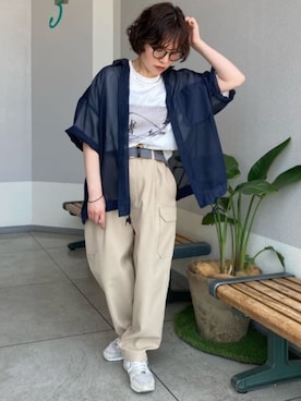 「COMME CA MEN（コムサメン）のアイテム」を使った、COMME CA MEN OFFICIALさん（レディース・154cm）の夏コーディネート