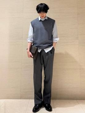 「COMME CA MEN（コムサメン）のアイテム」を使った、COMME CA MEN OFFICIALさん（メンズ・183cm）の春コーディネート