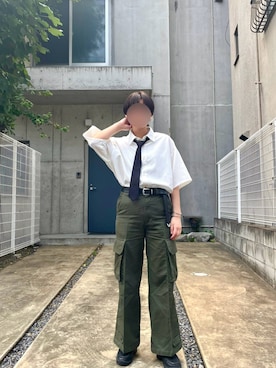 「アイテム（ネクタイ）」を使った、ユウヒさん（メンズ・160cm）の夏コーディネート