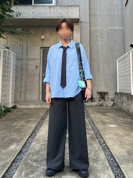 「アイテム（ネクタイ）」を使った、ユウヒさん（メンズ・160cm）の秋コーディネート