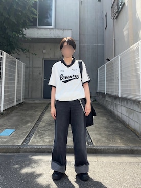 「CLEL（クレイル）の【CLEL】Vintage Design Roll-up Denim Pants/ヴィンテージデザイン ロールアップデニムパンツ（デニムパンツ）」を使った、ユウヒさん（メンズ・160cm）の夏コーディネート