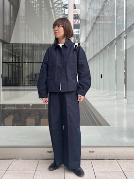 「アイテム（カバーオール）」を使った、sawako0210さん（レディース・161cm）の冬コーディネート