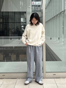 「FORK&SPOON」｜「アイテム（スウェット）」を使った、sawako0210さん（レディース・161cm）の春コーディネート