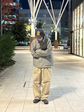 「アイテム（テーラードジャケット、グリーン系）」を使った、sawako0210さん（レディース・161cm）の冬コーディネート