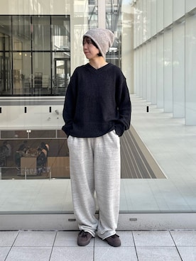 「FORK&SPOON」｜「アイテム（スウェットパンツ）」を使った、sawako0210さん（レディース・161cm）の秋コーディネート
