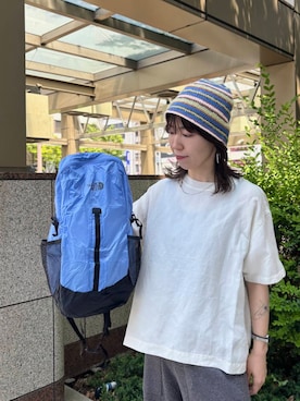 「初夏のお出掛けコーデ」｜「アイテム（ニットキャップ/ビーニー）」を使った、sawako0210さん（レディース・161cm）の春コーディネート