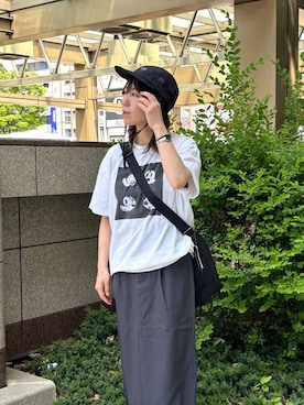 「初夏のお出掛けコーデ」｜「アイテム（帽子）」を使った、sawako0210さん（レディース・161cm）の春コーディネート