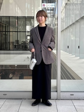 「アイテム（スーツジャケット）」を使った、sawako0210さん（レディース・161cm）の秋コーディネート