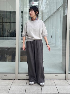 「初夏のお出掛けコーデ」｜「アイテム（スウェット）」を使った、sawako0210さん（レディース・161cm）の春コーディネート